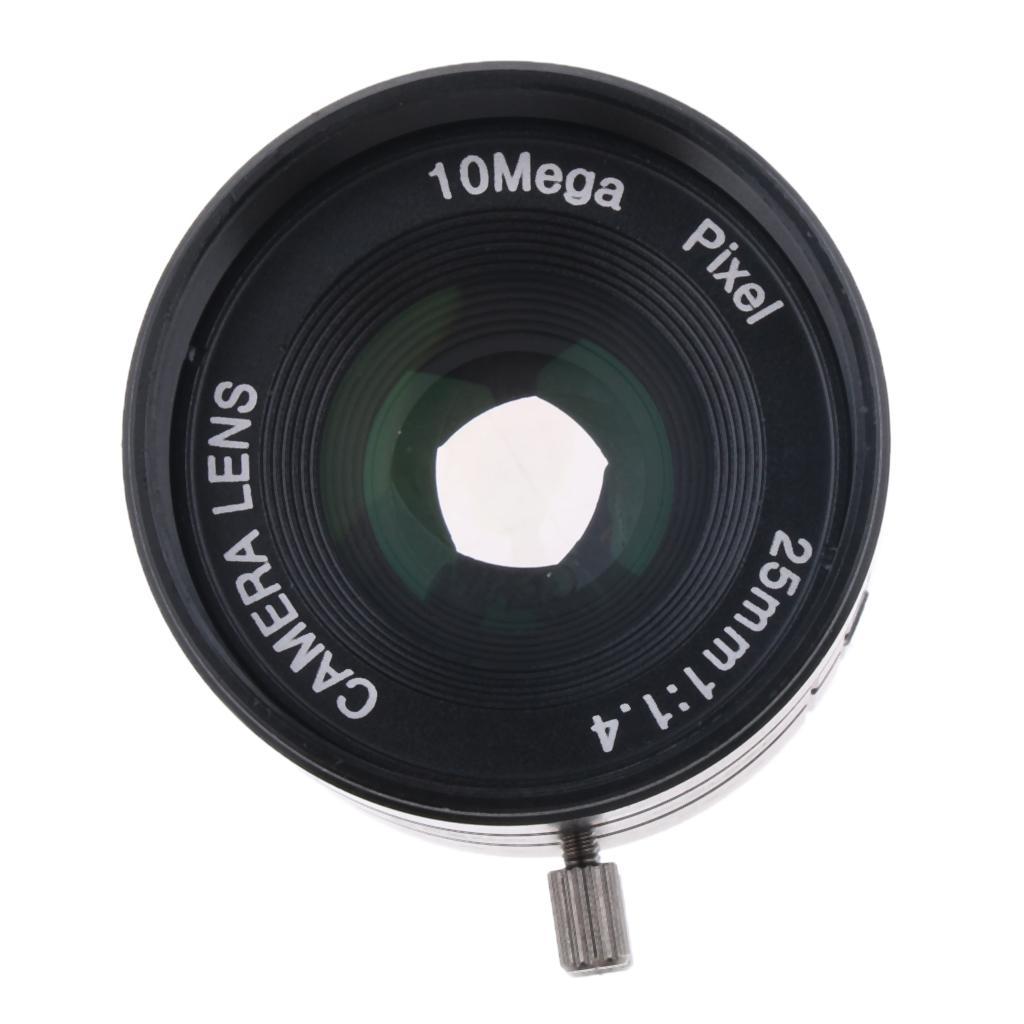HD 5MP 25mm F1.4 Aperture Focal Fixed Focus CS C Mount CCTV Lens Format 2/3"