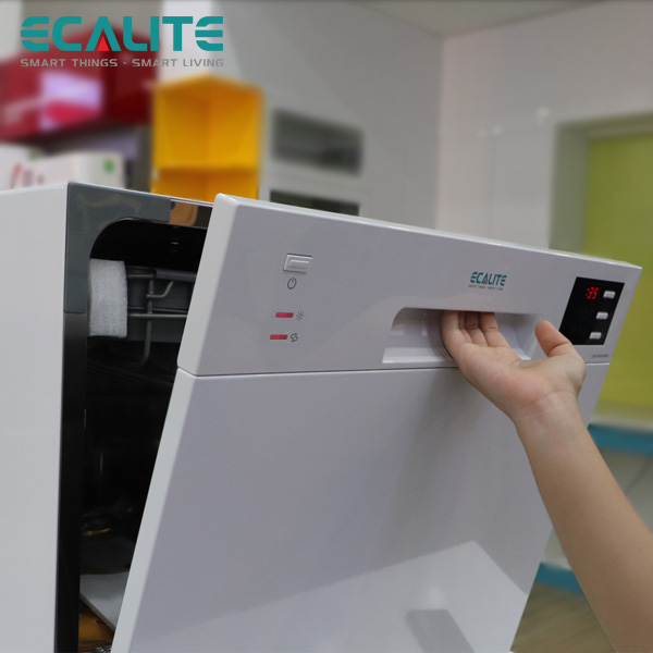 Máy Rửa Chén Ecalite EDW-SMS6080WH (Trắng) - 8 Bộ - 6 Chương Trình Rửa - Hàng Chính Hãng