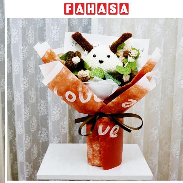 Hoa Len Nâu Kèm Gấu Valentine - MQ00143