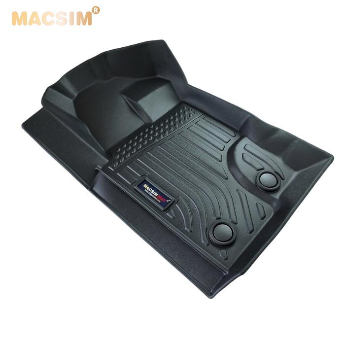 Thảm lót sàn xe ô tô Ford Everest 2015-2022 Nhãn hiệu Macsim chất liệu nhựa TPE cao cấp màu đen