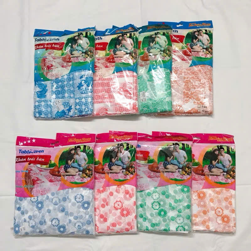 Set 10 Khăn Trải Bàn Dùng 1 Lần Loại Lớn - Khăn Du Lịch Picnic Chống Thấm Size To 120cm x 150cm - HÀNG CHÍNH HÃNG MINIIN