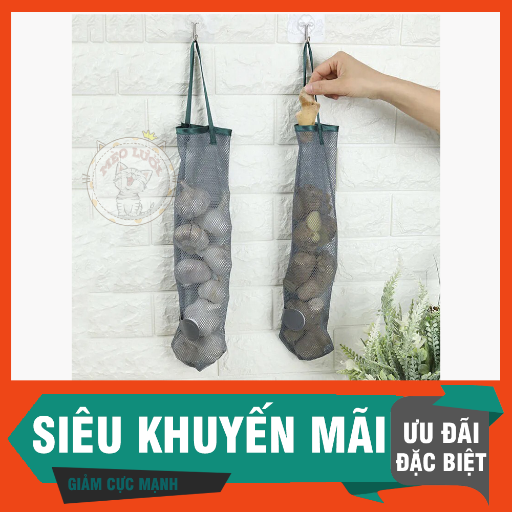 Combo túi lưới đựng hành tỏi và đựng nylon dư