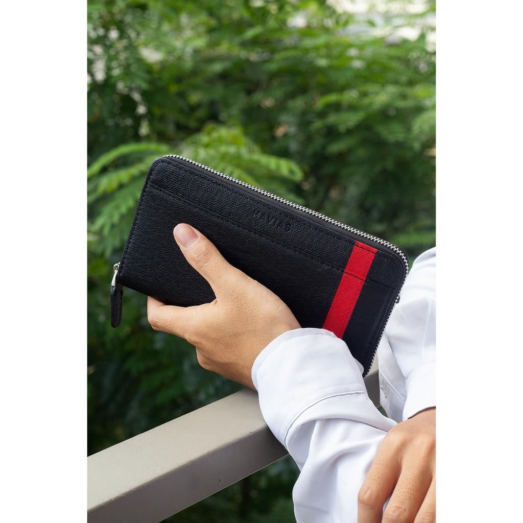 Ví Dài The Viva Zipped Long Wallet HAVIAS_Đen Phối Đỏ