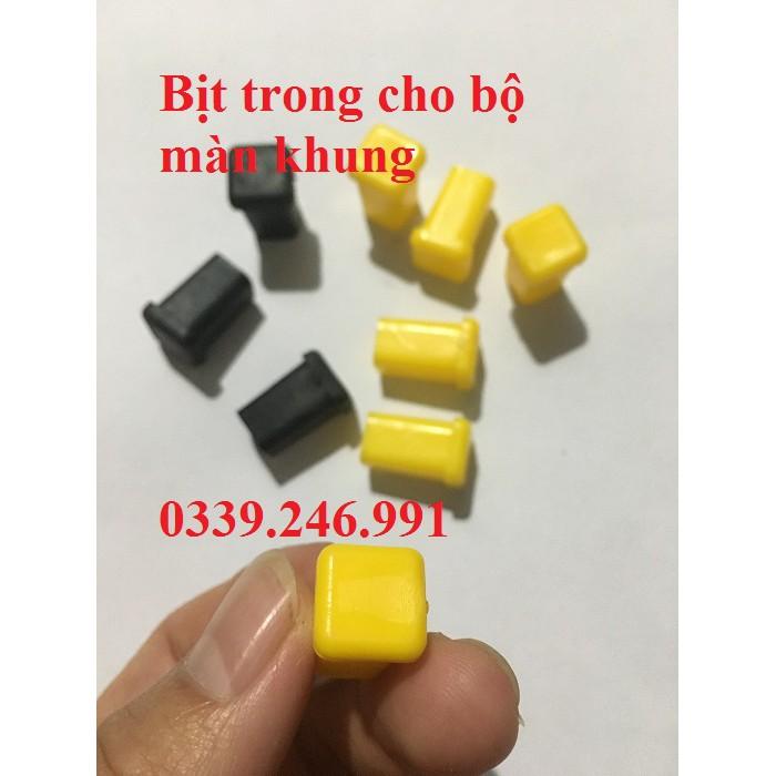 20 nút vuông 12.7 mm bịt hộp chống xước, phụ kiện cho màn khung núm, chụp cao su, nhựa bọc chân ống hộp bộ màn khung