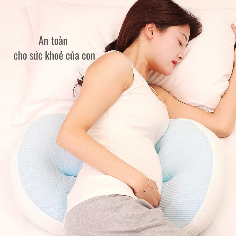 Gối bà bầu cánh tiên imom giảm đau lưng, nhức mỏi, cải thiện giấc ngủ, nâng đỡ và bảo vệ bụng bầu - GB1