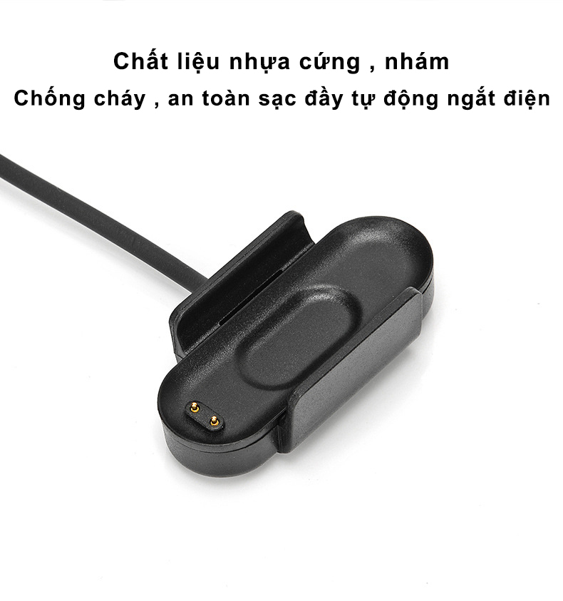 Dây USB sạc kẹp cho Xiaomi Miband 4 , không cần tháo dây đeo cao su vẫn sạc được