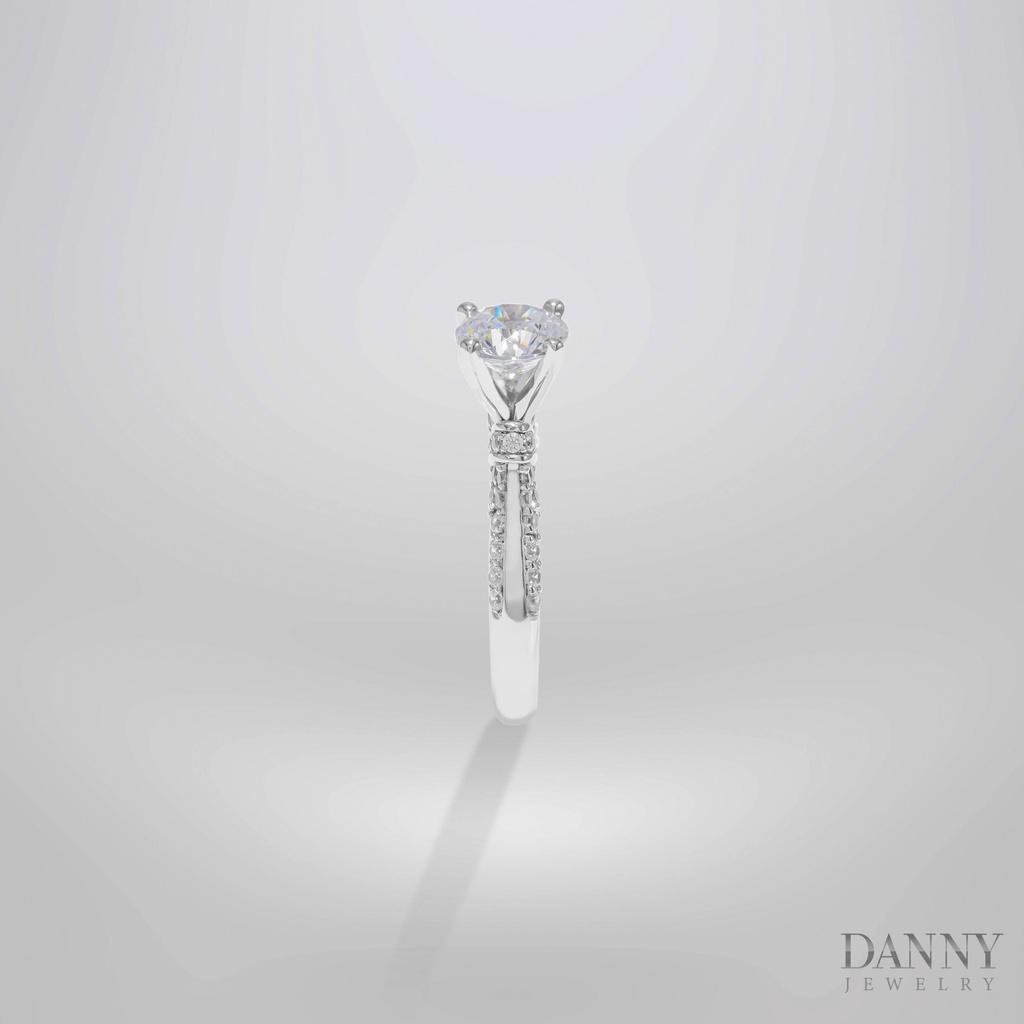 Nhẫn Nữ Danny Jewelry Bạc 925 Đá Chủ CZ Xi Rhodium SPLRA1032