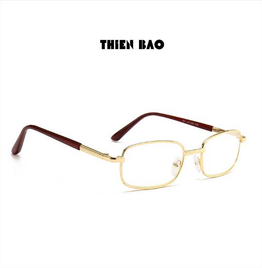 Kính lão thị, viễn thị toàn viền, kim loại NAM NỮ VÀNG GOLD PUMA02 tròng phản quang chống mỏi chuẩn độ cao cấp