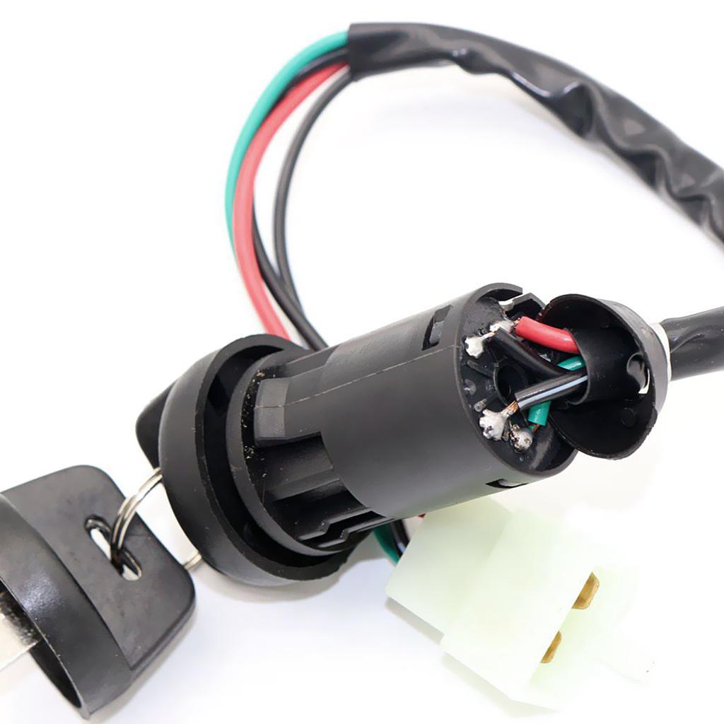 4 Wire Ignition Key Barrel Switch for ATV Quad   Bike 50-125cc