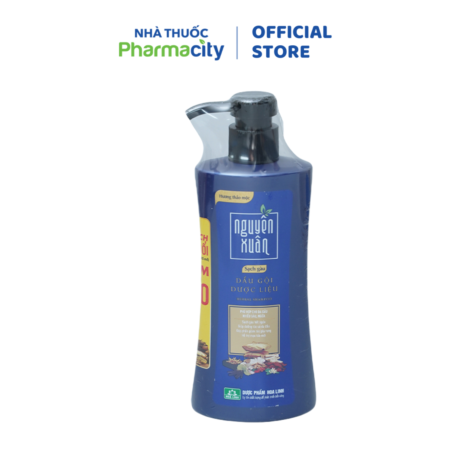 Dầu Gội Dược Liệu NGUYÊN XUÂN Sạch Gàu chai 350ml