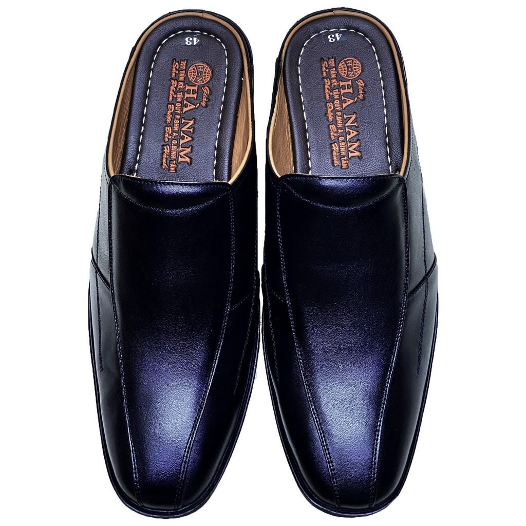 Dép Bít Mũi Nam HÀ NAM Da Bò Thật Cao Cấp GSB2039C