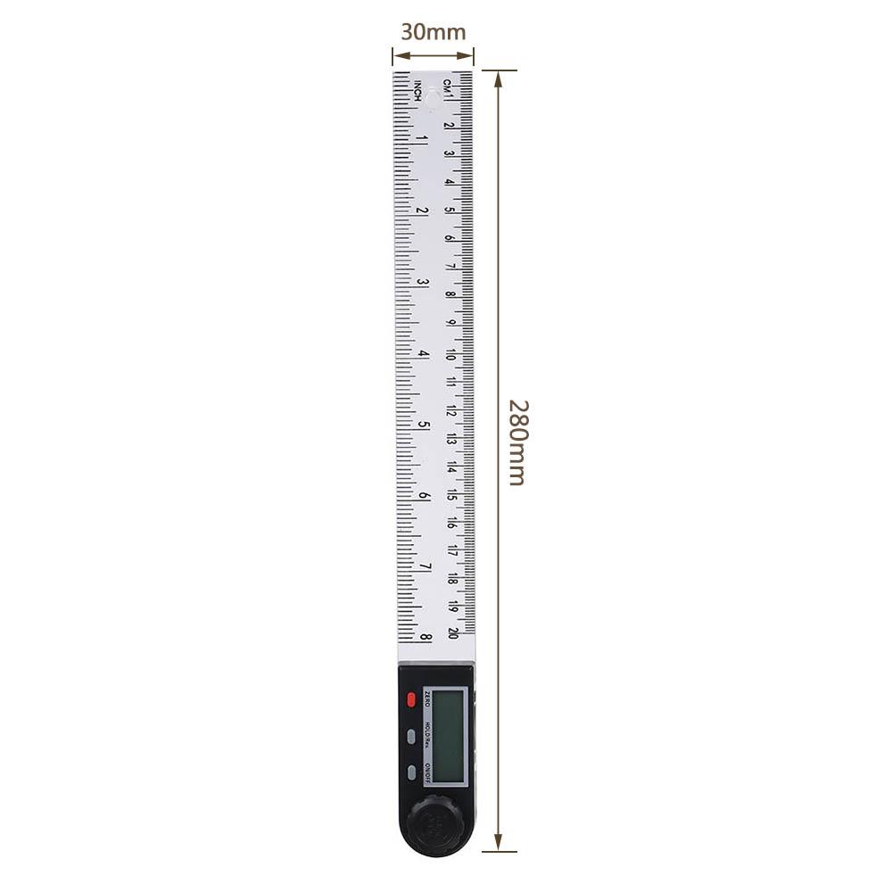 0-200mm Multifunctional Digital LCD Display Angle Ruler 360° Electronic Goniometer Protractor Measuring Tool with Hold