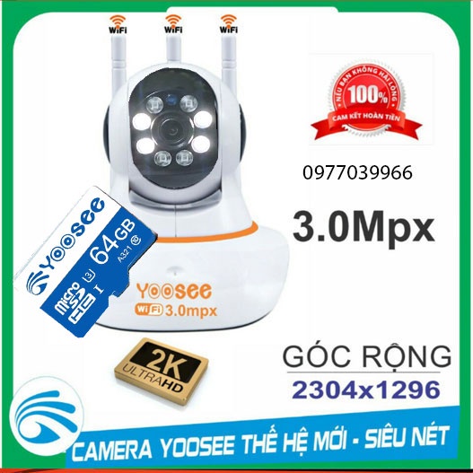 Camera IP WIFI Yoosee HD1080P 3.0Mps ban đêm có màu-Hàng nhập khẩu