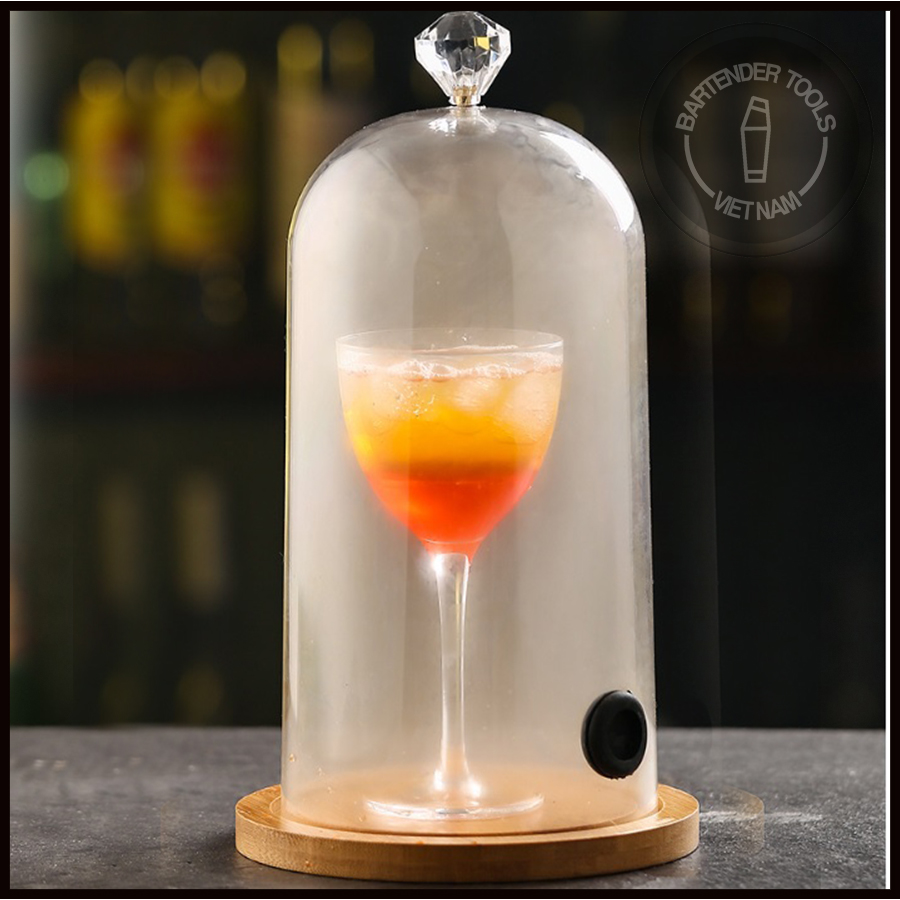 Lồng thủy tinh giữ khói ly cocktail