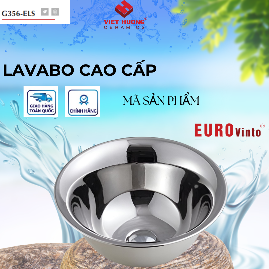 CHẬU RỬA MẶT LAVABO EUROVINTO CAO CẤP MÃ G356-ELS