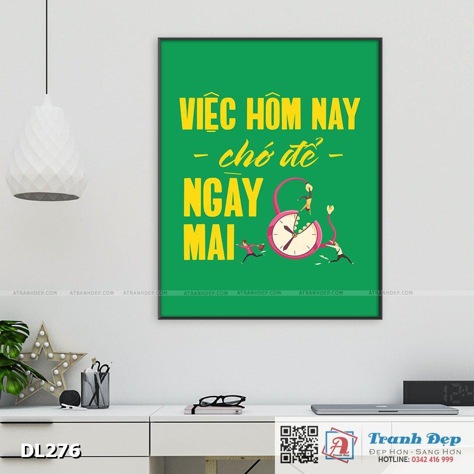 Tranh động lực trang trí phòng làm việc - Việc hôm nay chớ để ngày mai -v2 - DL276