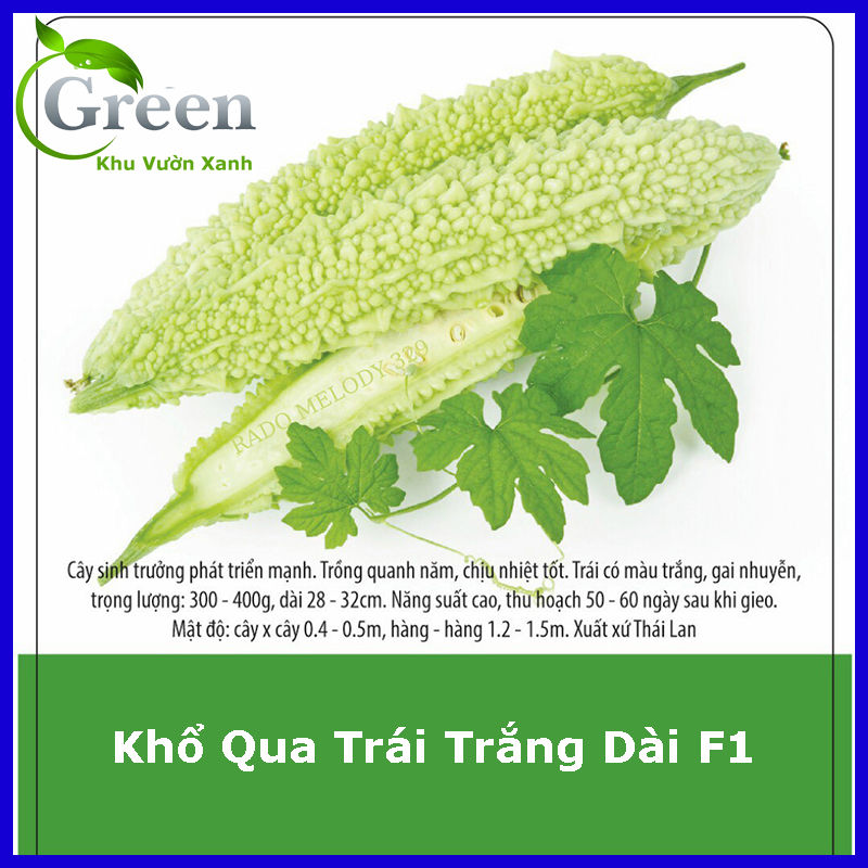 Hạt Giống Khổ Qua Trắng Trái Dài Lai F1