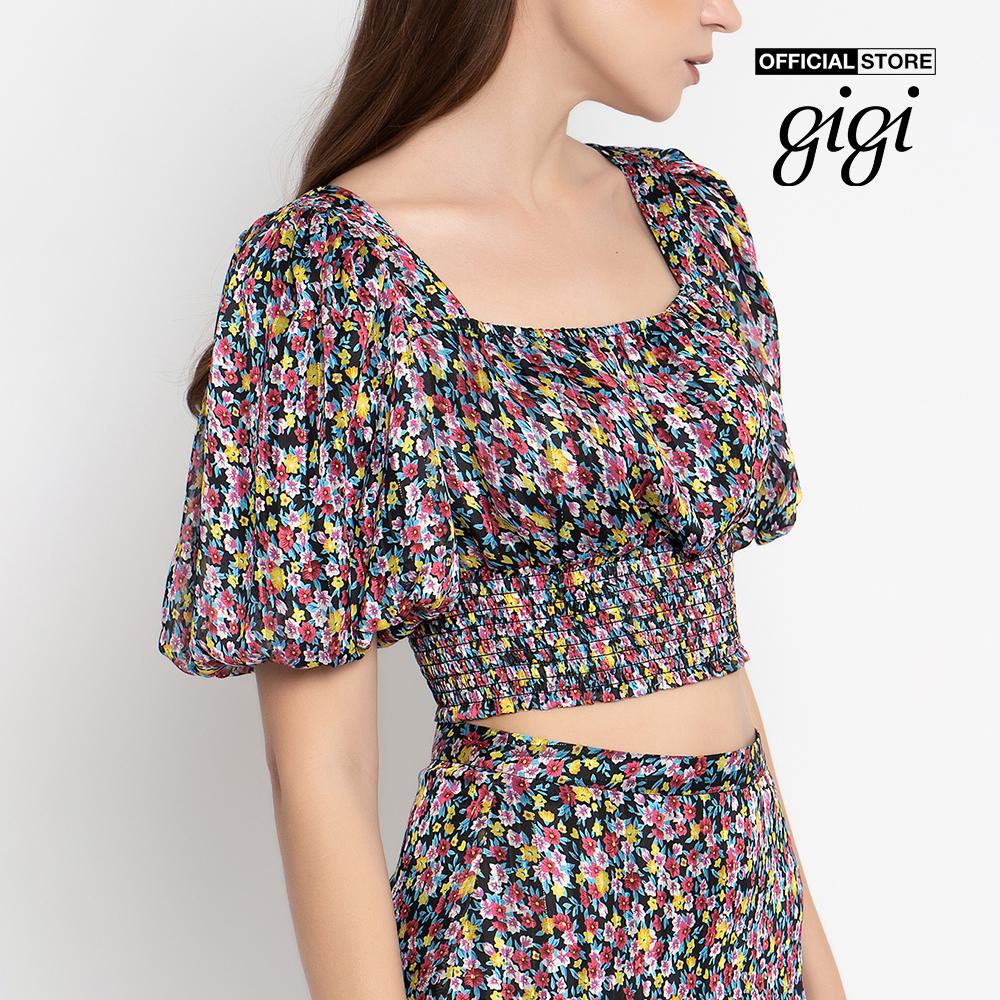 GIGI - Áo croptop nữ cổ vuông tay phồng thời trang G1110T212251