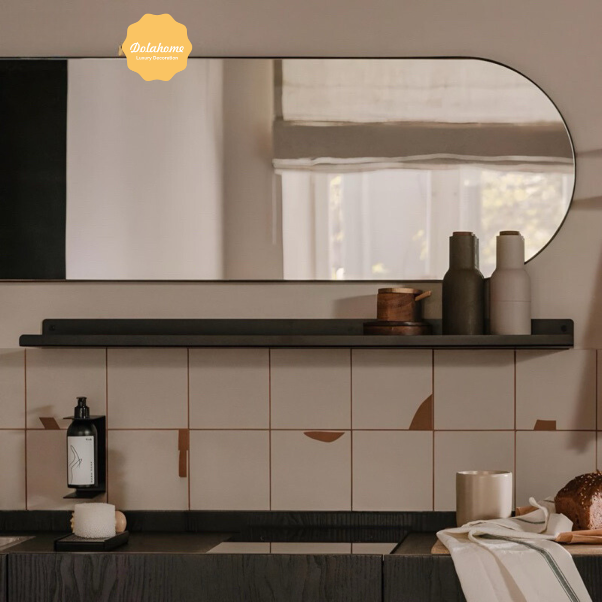 Kệ treo tường sắt sơn tĩnh điện cao cấp Dola Home. Kệ để đồ tiện dụng, kệ decor trang trí nhà cửa, phòng khách