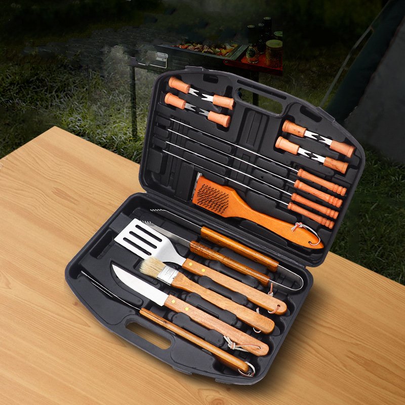 Bộ Dụng Cụ Nướng Mang Đi Du Lịch 19 chi tiết Mr.Bar-B-Q BBQ ToolBox 19pcs