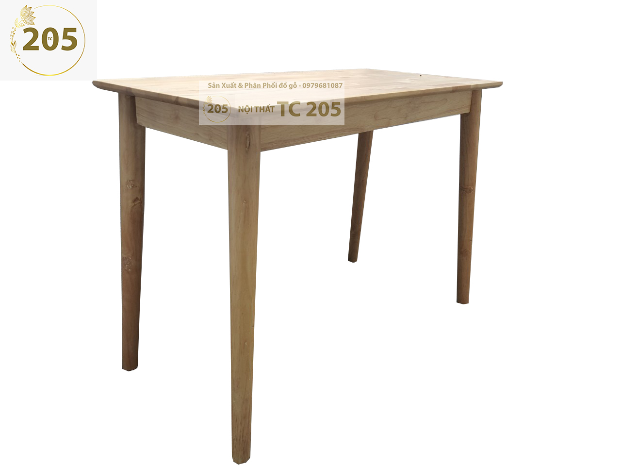 BÀN LÀM VIỆC, BÀN HOC SINH GỖ CAO SU 100% - 4 chân tròn