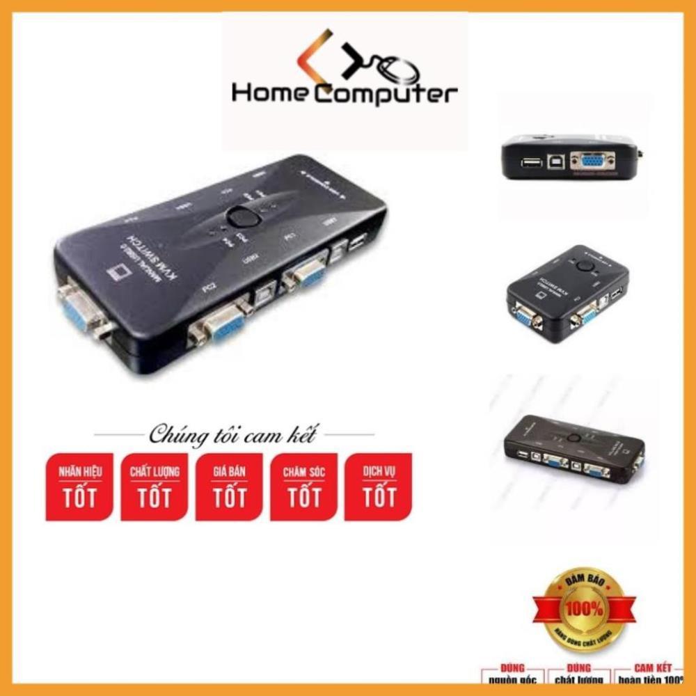 Bộ Truyền Tín Hiệu KVM USB 1 ra 2, 1 ra 4 - Điều Khiển Nhiều PC Trên Cùng 1 Màn Hình