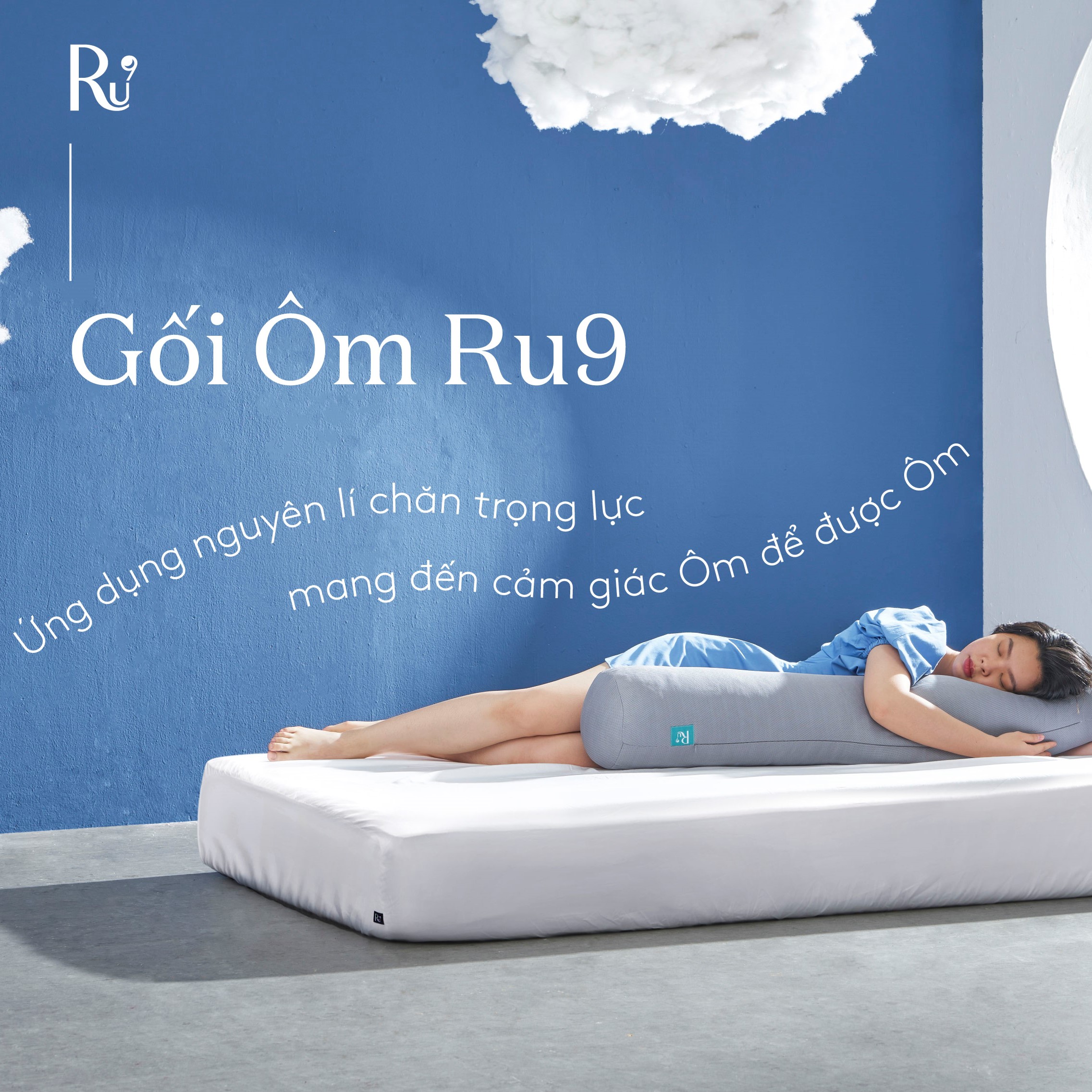 Combo Ngủ Ngon Ru9 - 2 Gối Nằm Ngủ Cho Người Lớn Niu và 1 Gối ôm Ru9, Giảm đau cổ vai gáy, Gối ôm thiết kế độc đáo cho giấc ngủ an toàn - 100 đêm ngủ thử