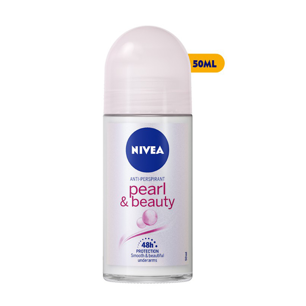 Bộ đôi Lăn Ngăn Mùi 50ml và Xịt ngăn mùi 150ml NIVEA Nữ Pearl &amp; Beauty Ngọc Trai Quyến Rũ