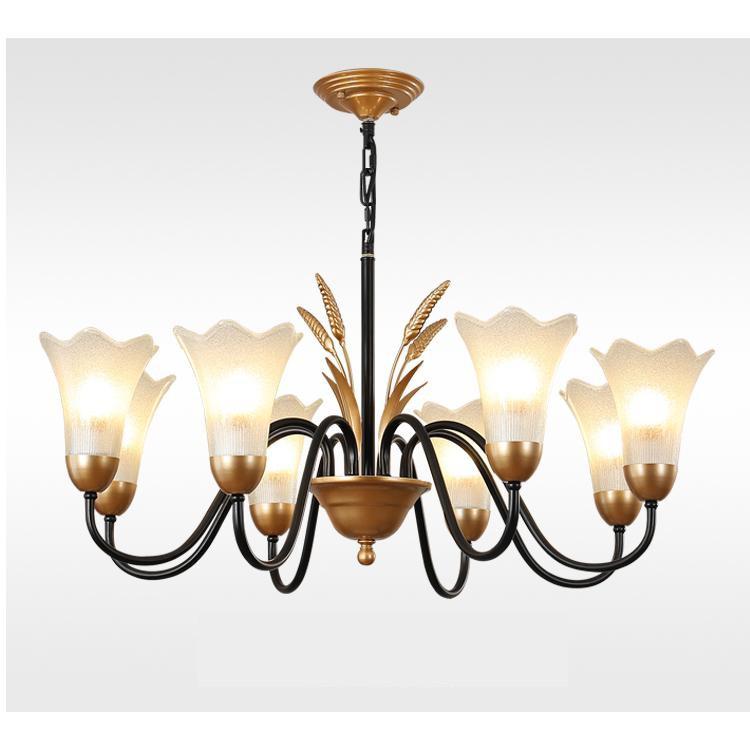 Đèn chùm LED 8 tay sang trọng phong cách cổ điển châu âu