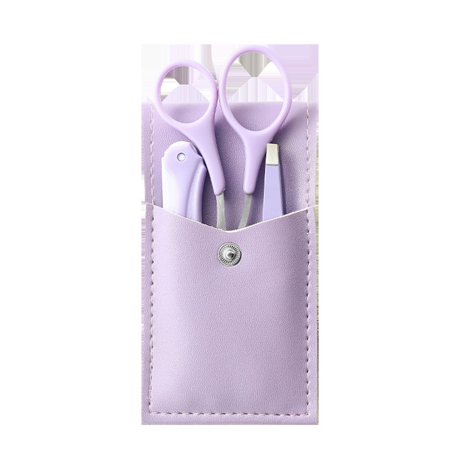 Eyebrow Grooming Kit Eyebrow Scissors with Comb with Storage Bag for Salon