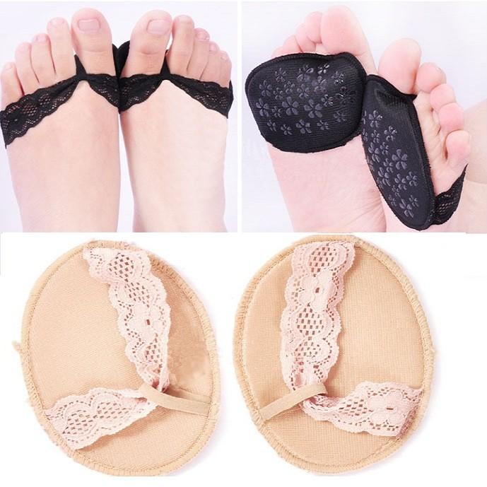 Combo 10 miếng đệm giày xỏ ngón vải phối ren