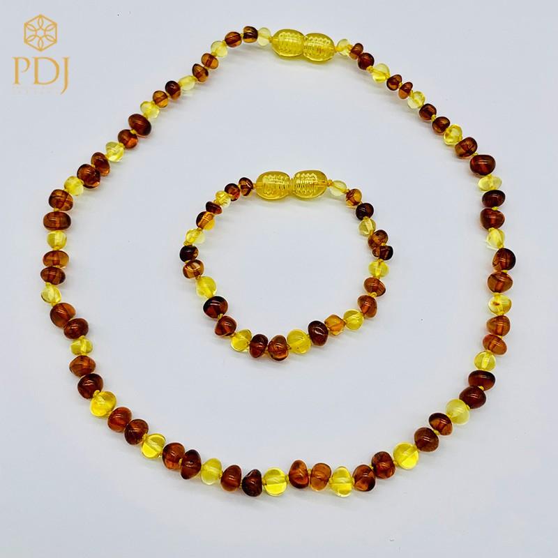 Bộ vòng hổ phách Amber nhiều màu - Tặng kèm hộp trang sức cao cấp - Trang sức PDJ - PD0025