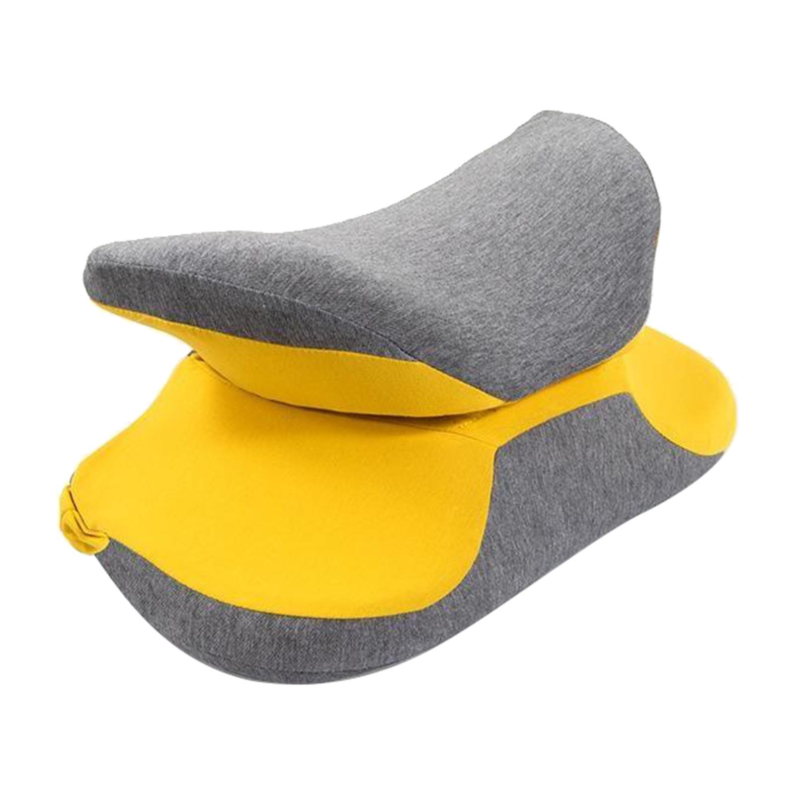 Travel Pillow Memory Foam Neck Pillow Support Pillow Portable Compact &amp; Lightweight Nap Pillow for Office Sleeping Rest Cushion