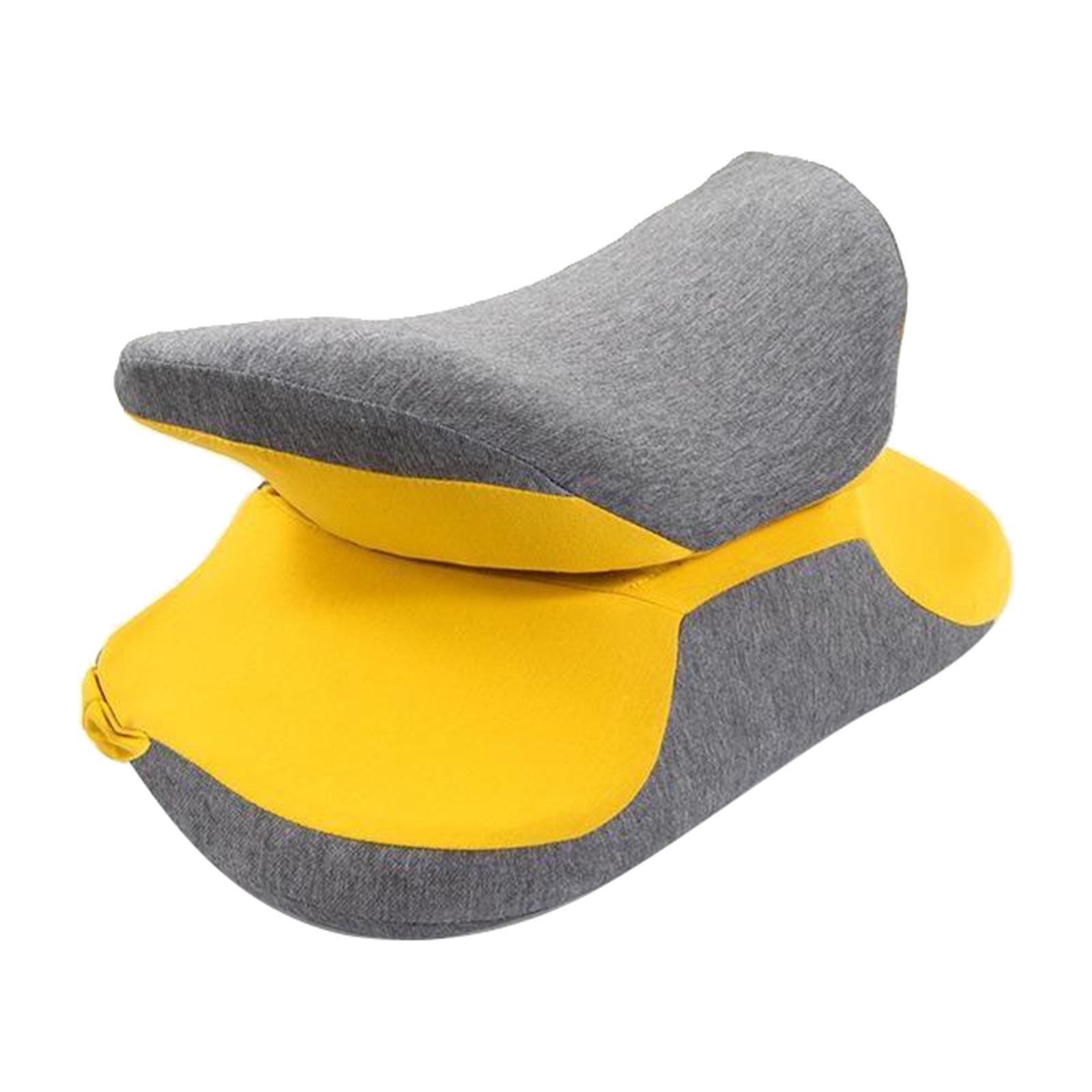 Travel Pillow Memory Foam Neck Pillow Support Pillow Portable Compact & Yellow