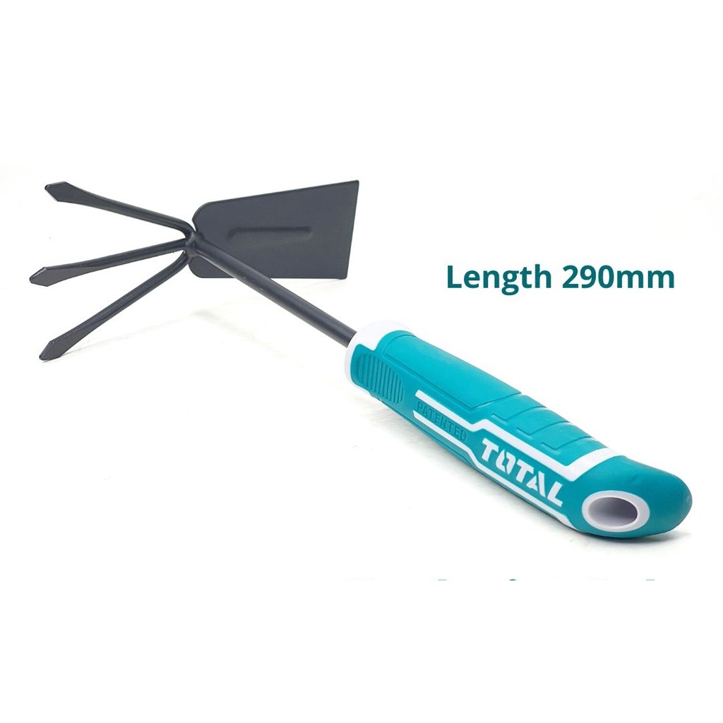 Cây cào đất làm vườn 2 đầu 290mm TOTAL THGT979K - làm từ thép carbon, chăm sóc cây, trồng cây, trồng hoa - Tốc độ 247