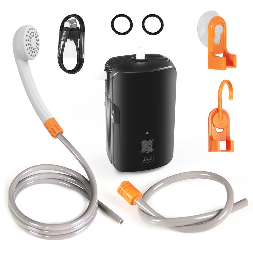 Outdoor Camping Shower Portable Electric Shower Pump Waterproof with 2-Level Water Flow for Camping Hiking Watering