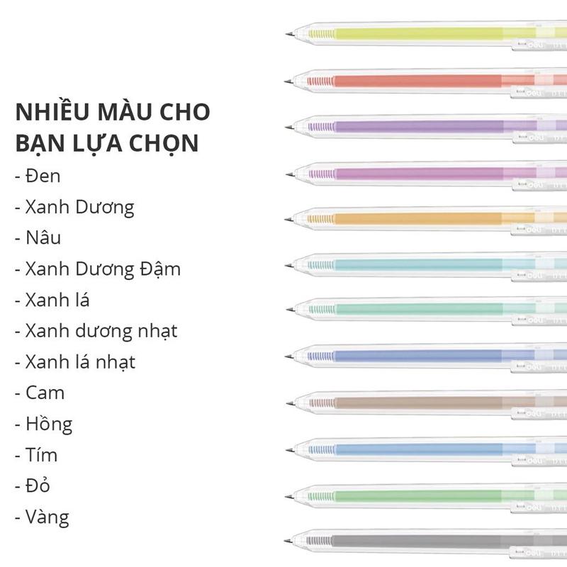 Bút Gel 0.5 mm - Deli EG118-OR - Mực Cam