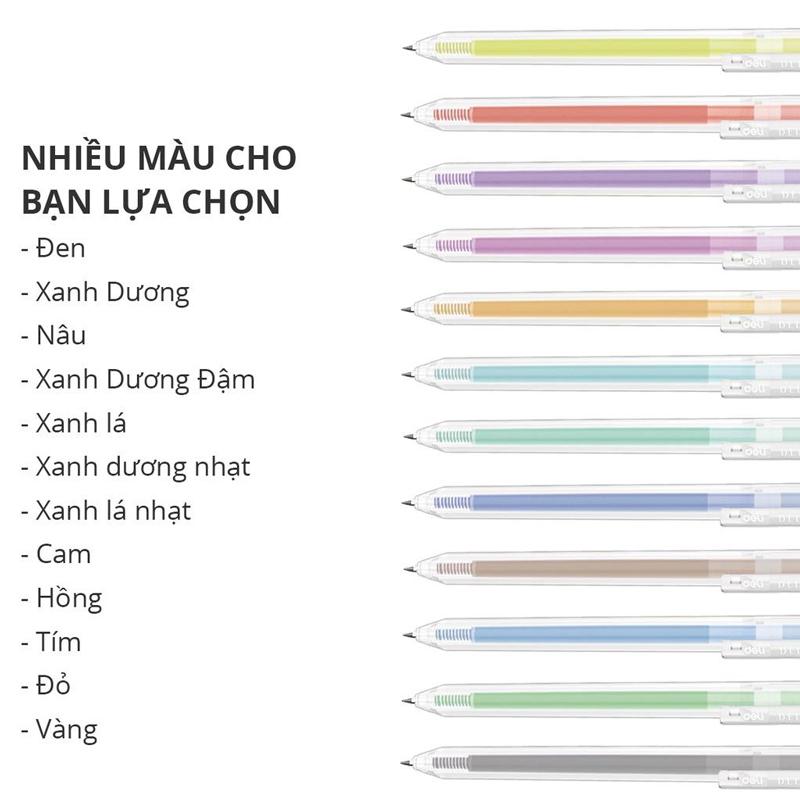 Bút Gel 0.5 mm - Deli EG118-LG - Mực Xanh Lá Nhạt