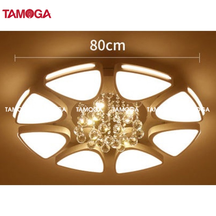 Đèn ốp trần phòng khách pha lê TAMOGA VISTER 0908