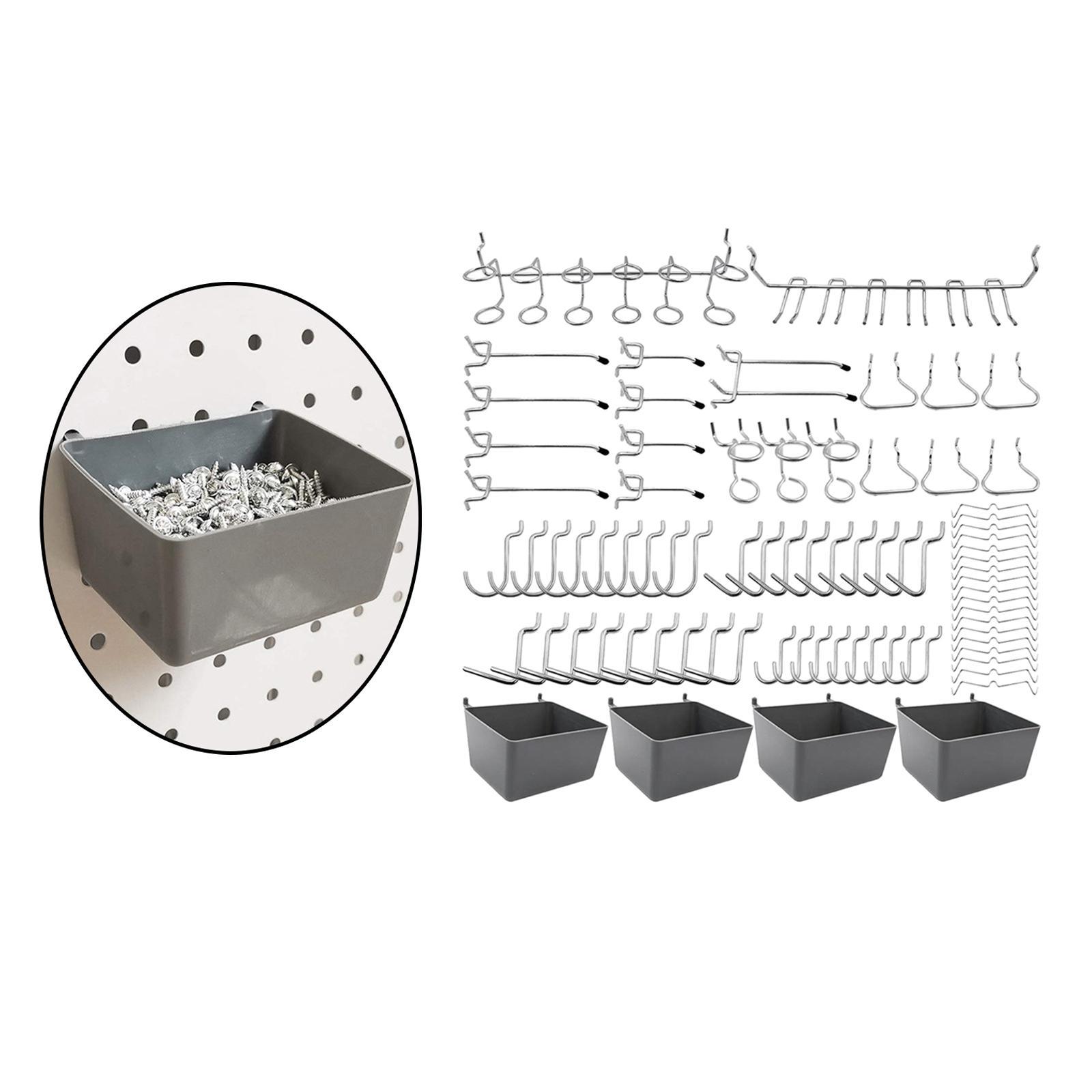 Pegboard Hooks W/ Peg Board Bins Pegboard Accessories Utility for Tool Shed