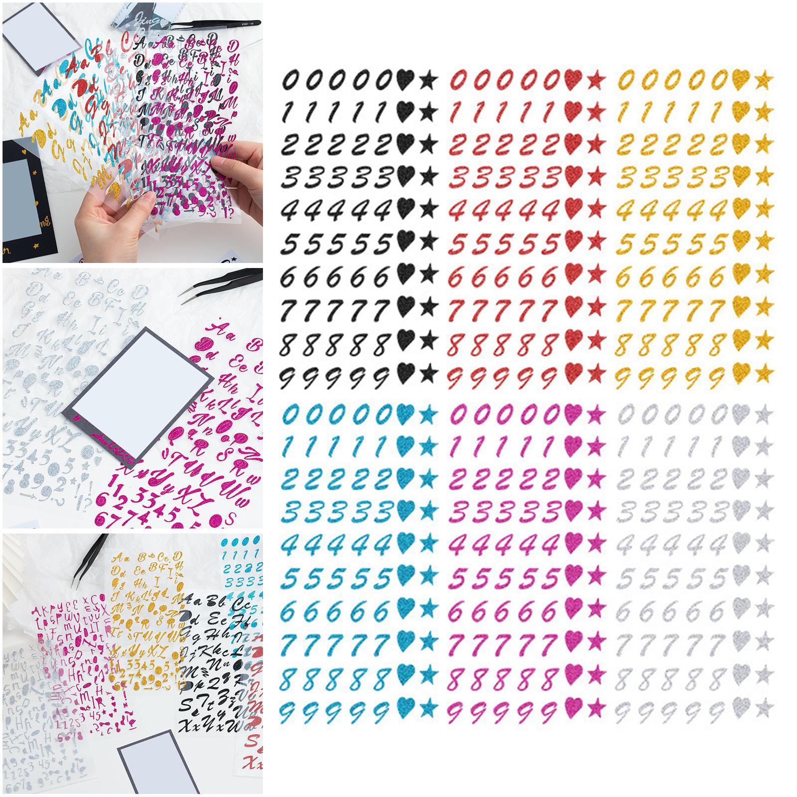 6x Self Adhesive Sticker Journal Colorful Word Stickers Album School Supplies Label Calendar