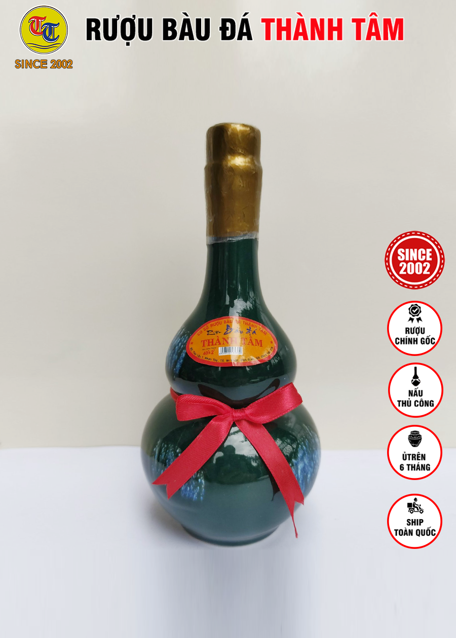 Đặc Sản Bình Định - Rượu Bàu Đá Thành Tâm Hồ Lô 350ml - OCOP 3 Sao