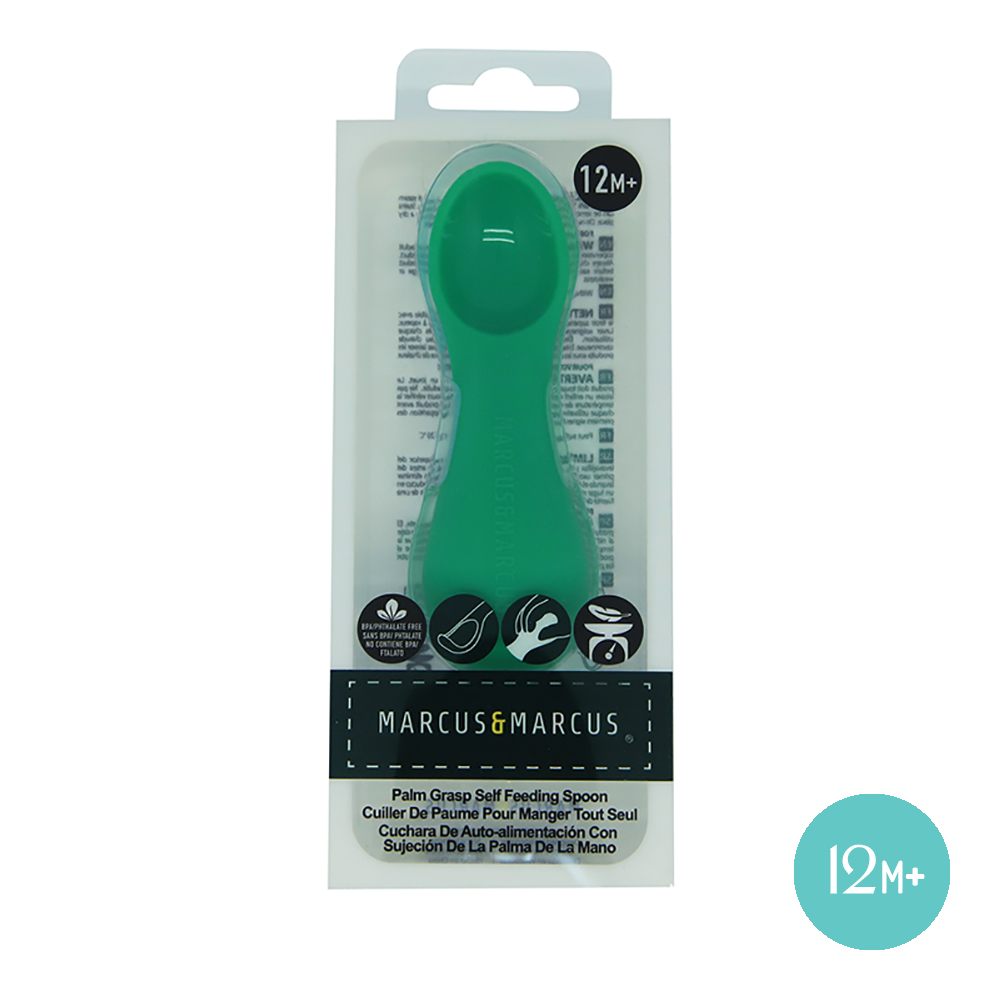 Thìa tập ăn silicon cho bé Palm Grasp Marcus & Marcus, từ 12 tháng