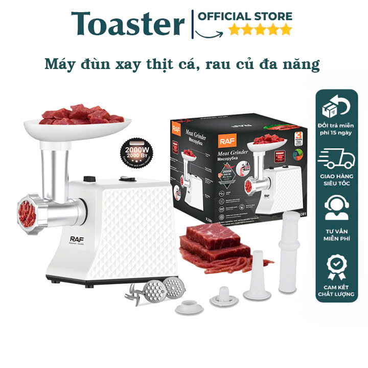 Máy xay thịt gia đình, máy đùn thịt công nghiệp, nhồi thịt RAF hàng nga siêu bền