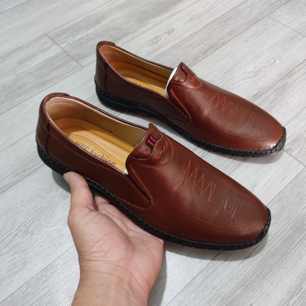 Giày lười nam DA BÒ bảo hành 12 tháng