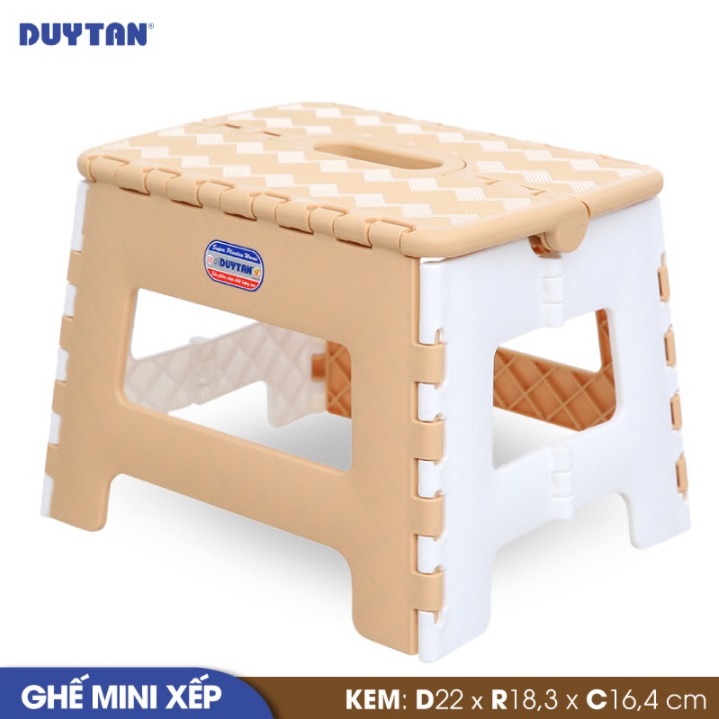 Ghế mini xếp nhựa Duy Tân (22 x 18.3 x 16.4 cm) - 05110 - Giao màu ngẫu nhiên - Hàng chính hãng