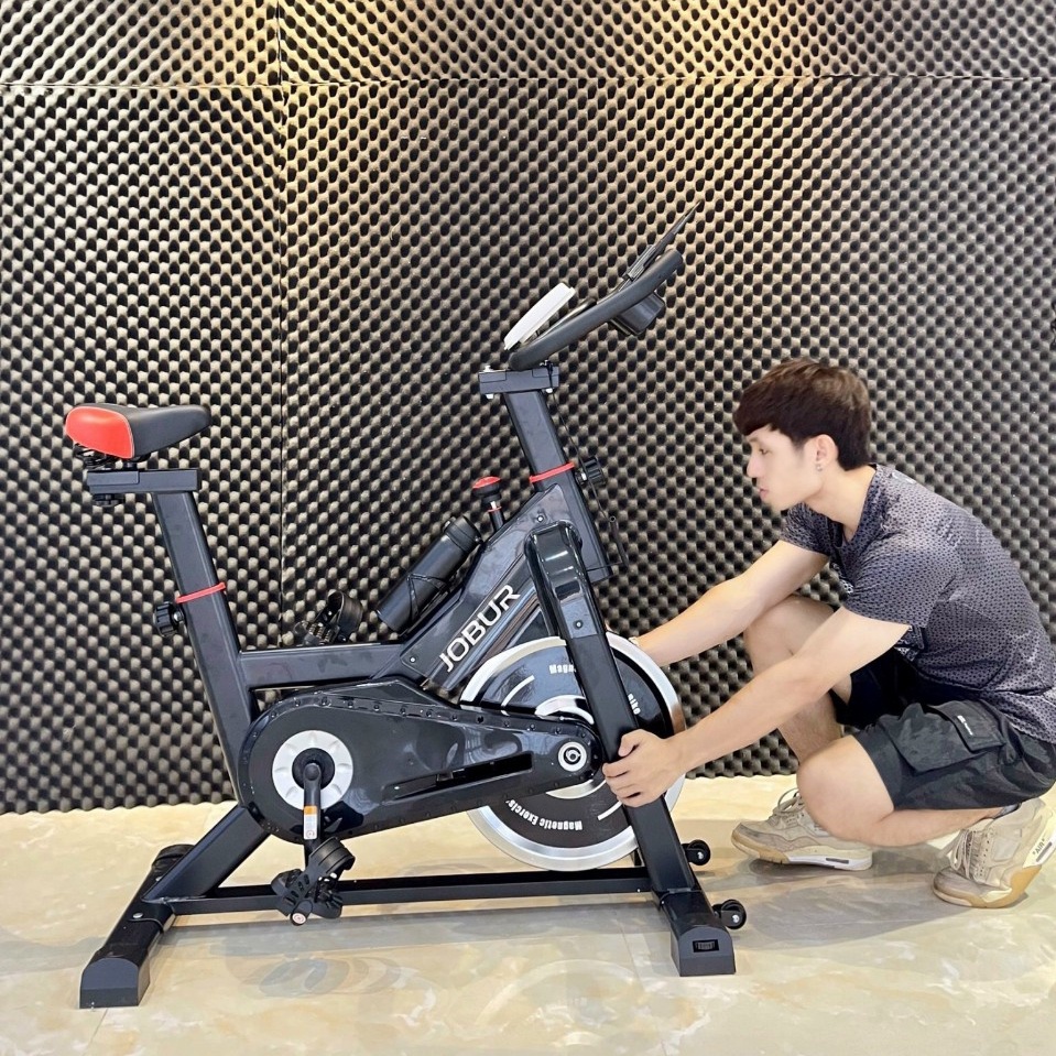 Xe Đạp Tập Thể Dục Tại Nhà JOBUR SPINBIKE GH-708L Hiển Thị Đầy Đủ Chỉ Số - Hàng Chính Hãng