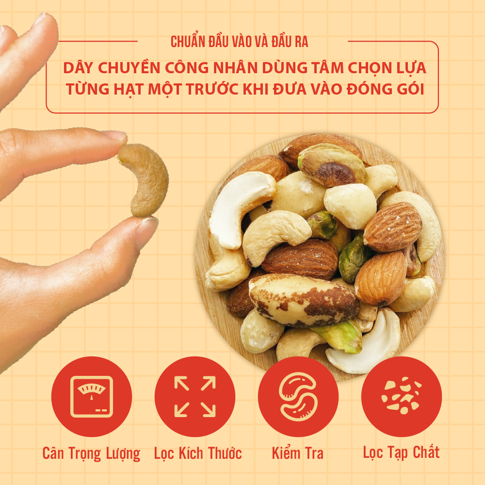 Premium Nut Mix không muối 560g - Dan D Pak