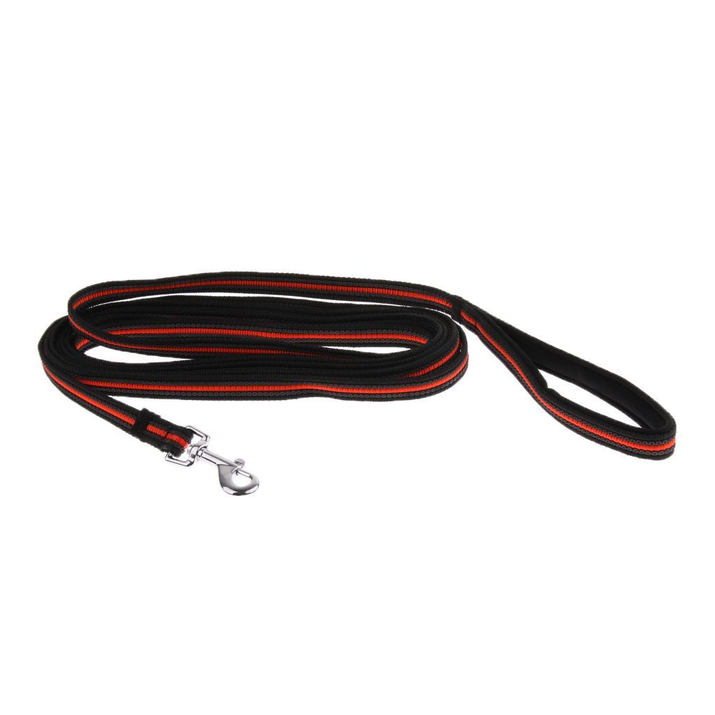 Dog Training Leash Heavy Duty Rope Lead for Dogs Puppy Orange Black