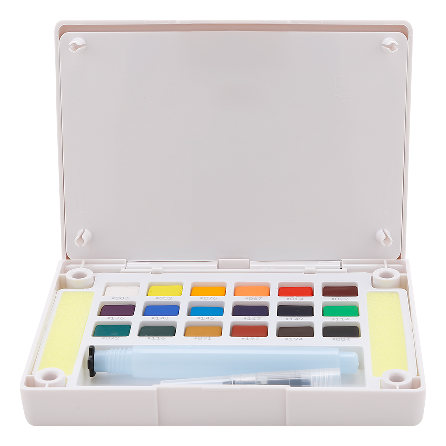 Màu Nước Nén Koi Water Colors Sakura 18 Màu - Tặng Sổ Sketch Book